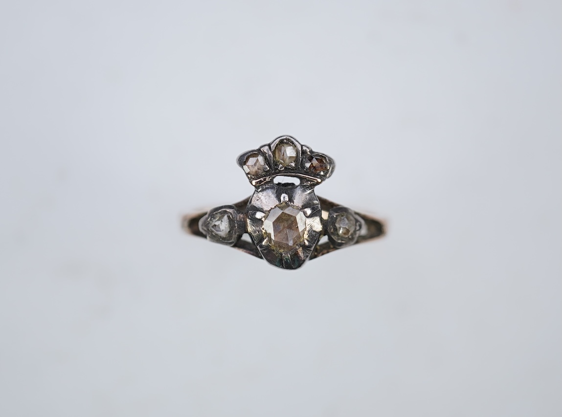 A diamond ring, 19th century